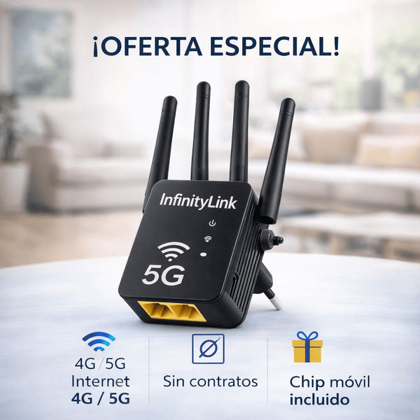 InfinityLink WiFi Satelital Plus📡¡Incluye Chip de Internet Ilimitada de Regalo!¡Sin mensualidades!